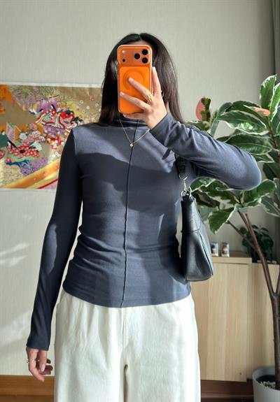 Rinmei Cimalı Bluz Füme