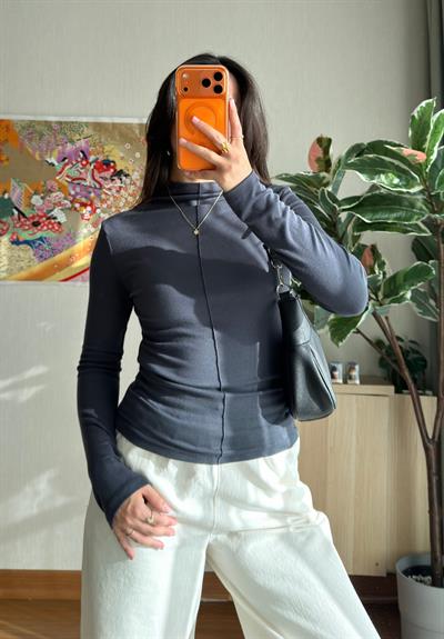 Rinmei Cimalı Bluz Füme