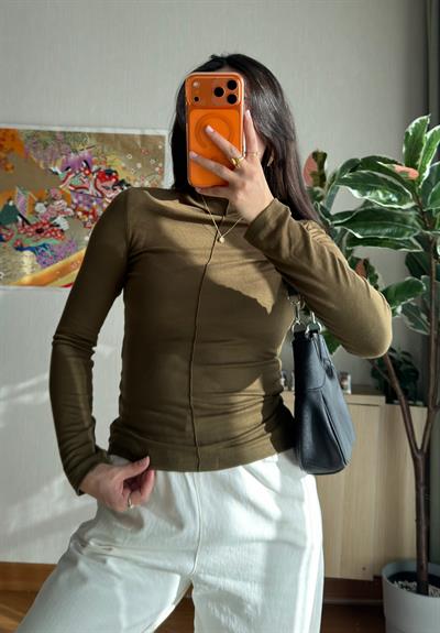 Rinmei Cimalı Bluz Haki