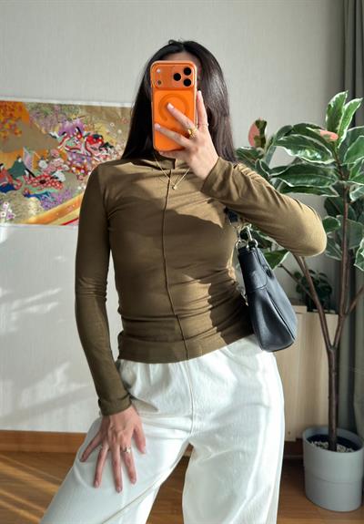 Rinmei Cimalı Bluz Haki