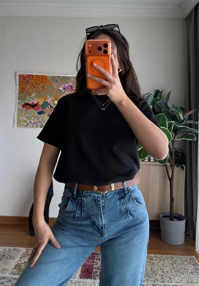 Oys Basic T-Shirt Siyah