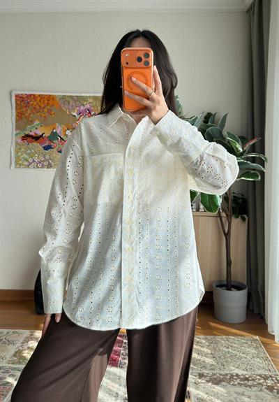 Sakie Fistolu Oversize Gömlek