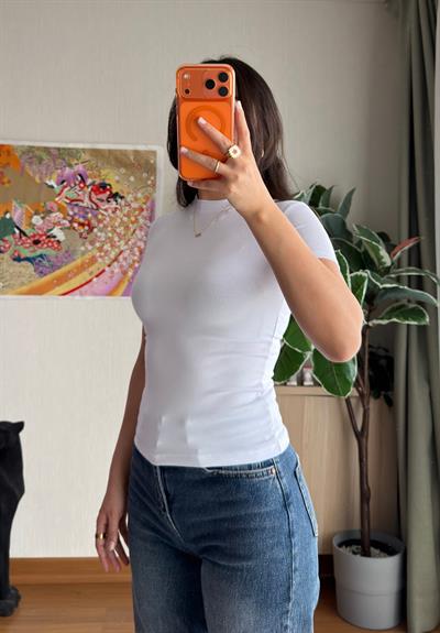 Oys Basic Fit T-Shirt Beyaz