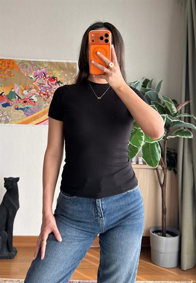 Oys Basic Fit T-Shirt Siyah
