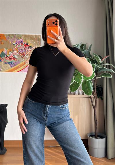 Oys Basic Fit T-Shirt Siyah