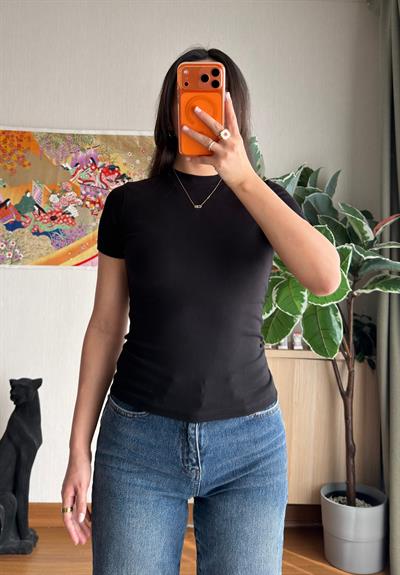 Oys Basic Fit T-Shirt Siyah