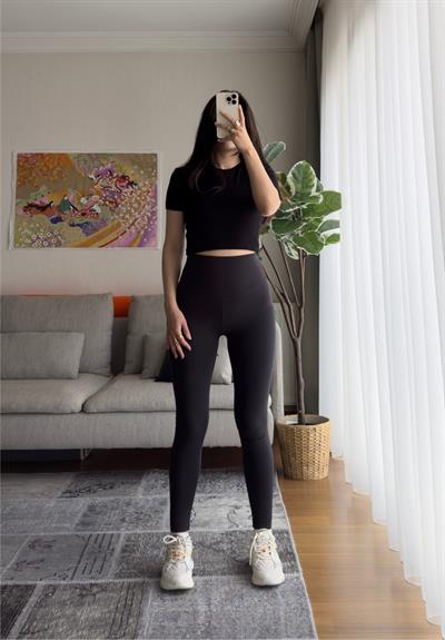 Sculpt Fit Yüksek Bel Tayt Siyah
