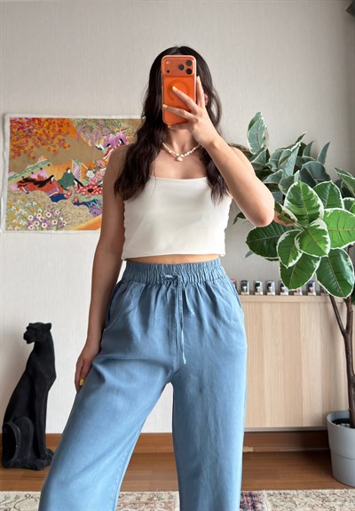 Tomoe Tensel Pantolon İndigo