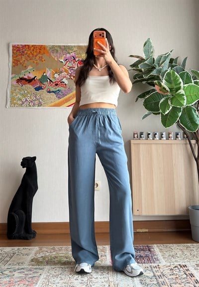 Tomoe Tensel Pantolon İndigo