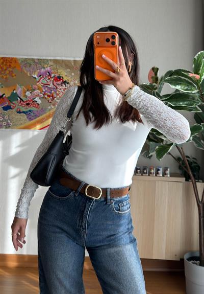 Uiho Dantel Detaylı Body Ekru