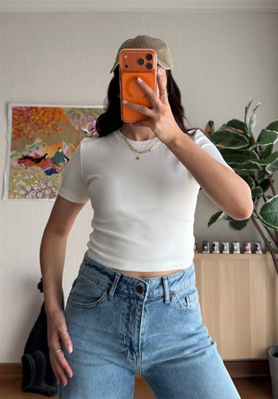 Yoko Basic Fit T-Shirt Ekru