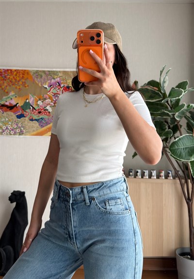 Yoko Basic Fit T-Shirt Ekru
