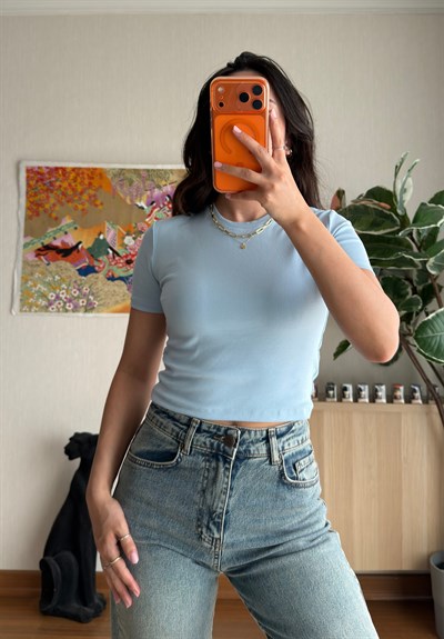 Yoko Basic Fit T-Shirt Mavi
