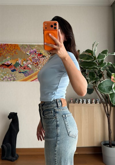 Yoko Basic Fit T-Shirt Mavi