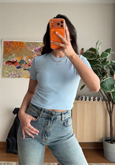 Yoko Basic Fit T-Shirt Mavi
