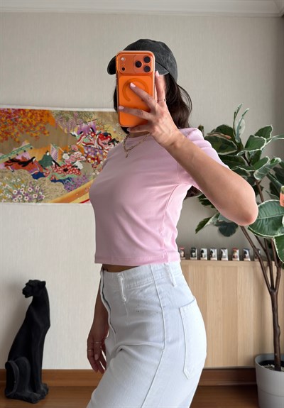 Yoko Basic Fit T-Shirt Pembe