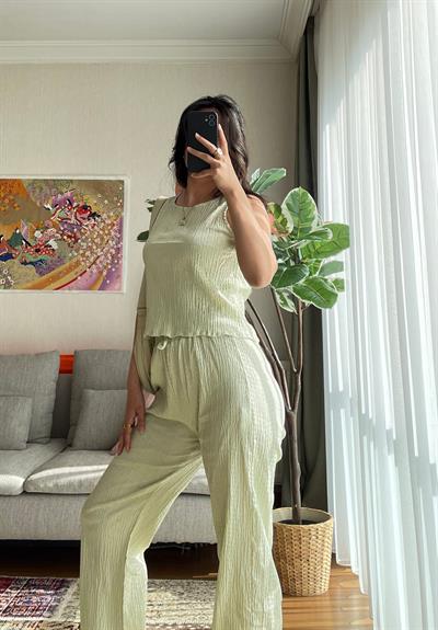 Yuka Kolsuz Bluz Mint