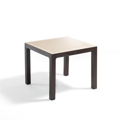 Alezy Wood Kare Noktalı Camlı Masa 90x90cm