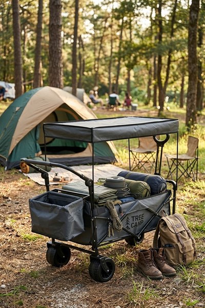 Tree Camp Katlanır Sistemli Tenteli Vagon Arabası