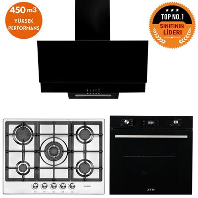 EminçelikEminçelik ve AFM TECH Markalı /GriinoX  Dijital Turbolu  Ankastre Set ( 22 380 + FM7700 + FM3250 )