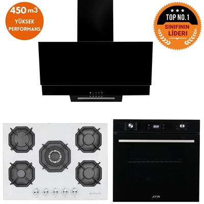 EminçelikEminçelik ve AFM TECH Markalı / Axe 5 Gözlü 1'WOK Dijital Ankastre Set ( 22 386 + FM7700 + FM3250 )