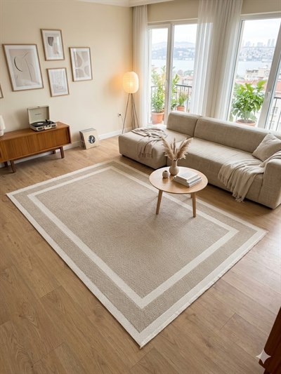 Kaymaz Taban Wool Bukle Sisal 8001 Bej Krem