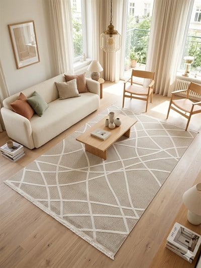 Kaymaz Taban Wool Bukle Sisal 8002 Bej Krem