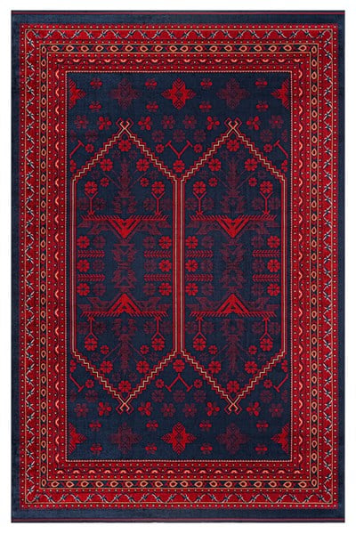 Kendinden Saçaklı Miras 01 Orjinal Modern Renkli Afgan Halısı