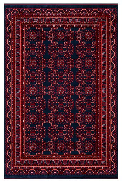 Miras 04 Orjinal Kırmızı ve Bordo Detaylı Afgan Halısı