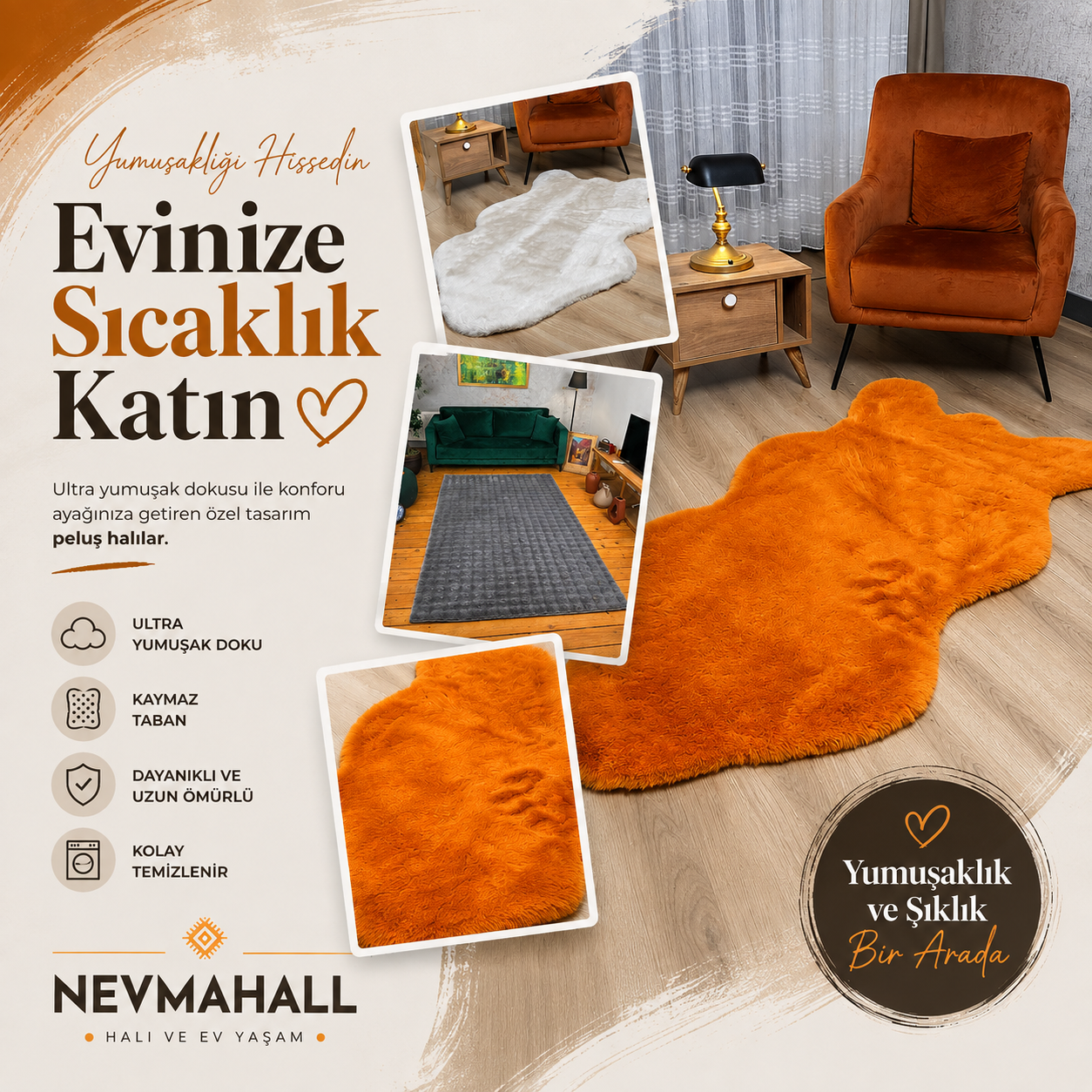 Peluş Halılar - Evinize Sıcaklık Katın