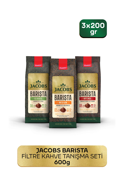 Jacobs Barista Filtre Kahve Tanışma Paketi 3x200gr
