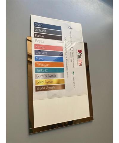 10 Adet A4 Bronz Aynalı Değiştirilebilir Föylük