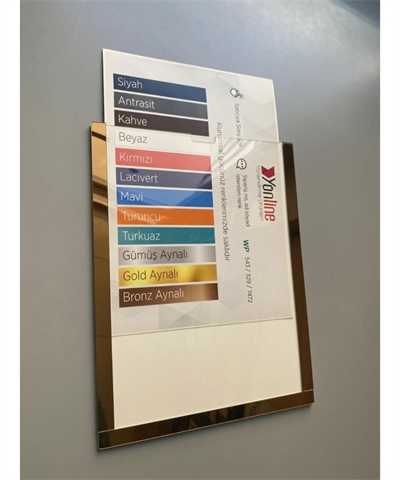 5 Adet A4 Bronz Aynalı Değiştirilebilir Föylük