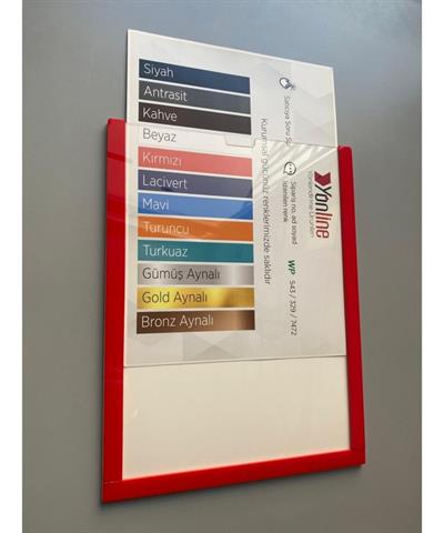 10 Adet A4 Kırmızı Değiştirilebilir Föylük