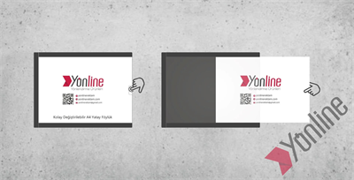 A5 Yatay Kolay Değiştirilebilir Kapı ve Duvar Tipi Föylük Pano