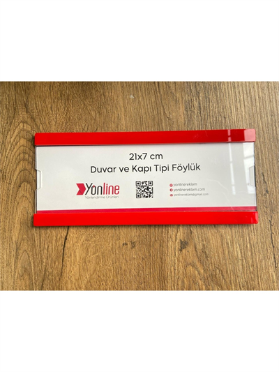 Kapı ve Duvar Tipi Kolay Değiştirilebilir A4 1/3 Föylük Kırmızı