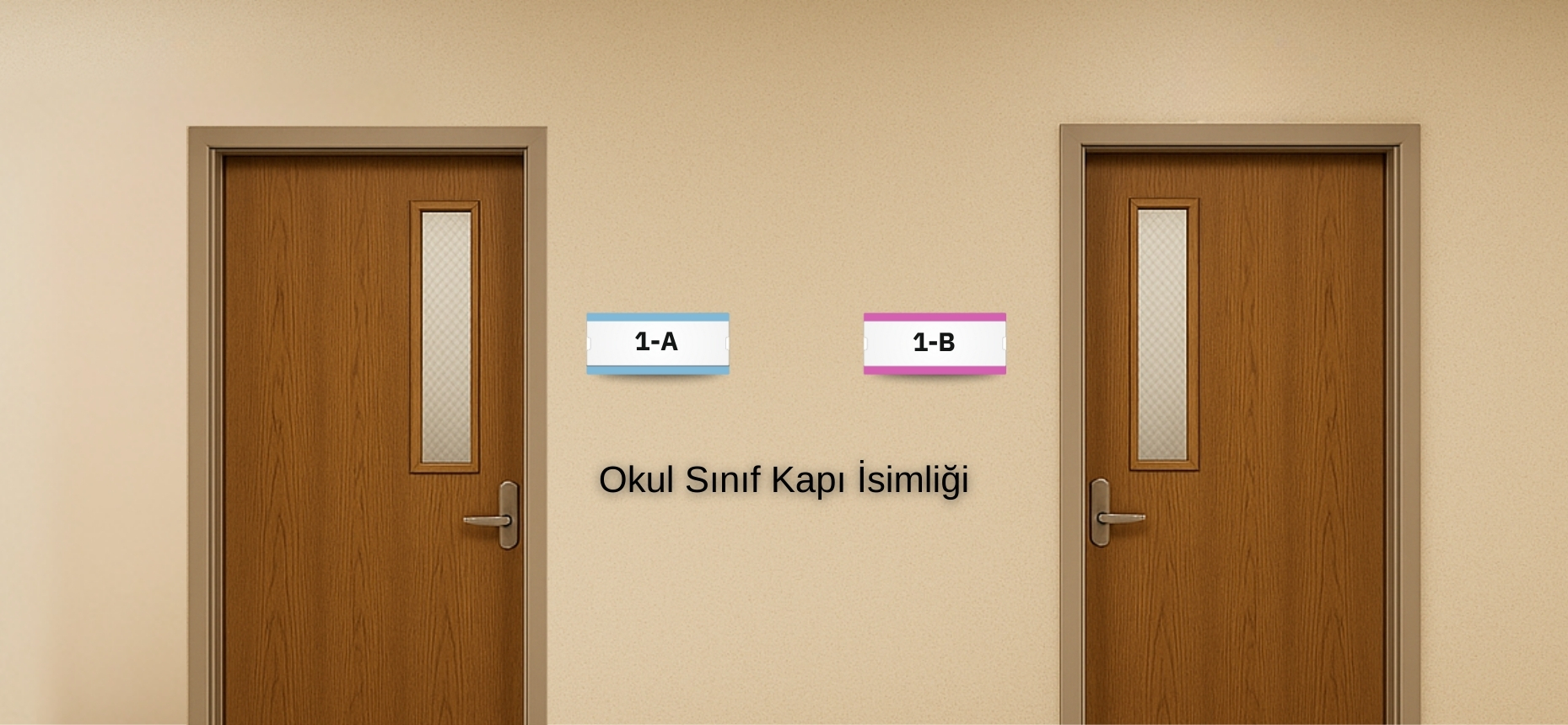 Okul Sınıf Kapı İsimliği