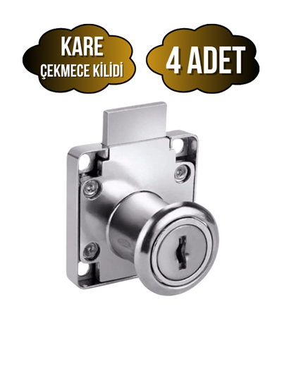 Çekmece Kilidi Anahtarlı Dolap Mobilya Kilidi(KARE)