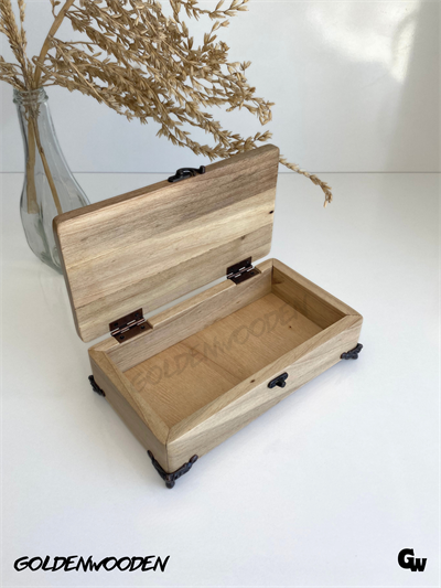 Doğal Ahşap Takı Kutusu Ahşap Saklama KUTUSU(CEVİZ)(BOY:20cm EN:11cm Yük:6cm)