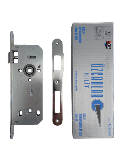 Oval 40mm Gömme İç Kapı Wc Kilidi Tuvalet ve Banyo Kapısı Kilidi(WC)(23mmx40mm)