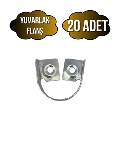 Yuvarlak Metal Askı Borusu Flanşı Dolap ve Mobilya Boru Flanşı(METAL)(BORU ÇAPI:25MM)