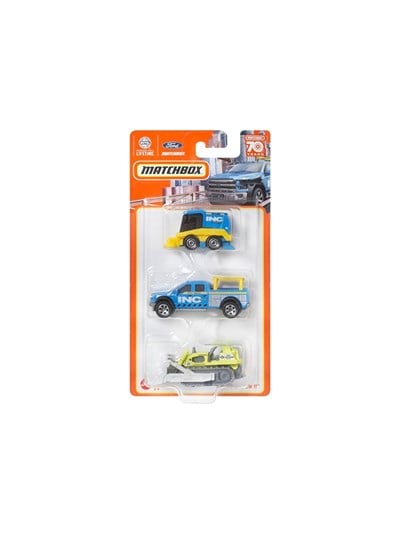  Üçlü Araba Seti Mbx Road Crew Iı HCL04 1 Matchbox Üçlü Araba Seti Mbx Road Crew Iı HCL04