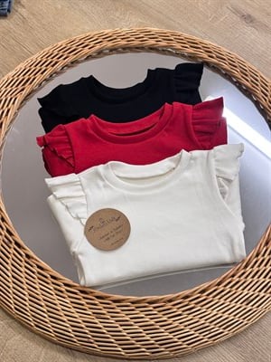 2-8 Yaş 3'lü Uzun Kol Fırfır Detaylı Bluz