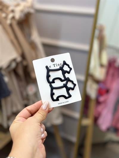 2'li Köpek Figürlü Klips Toka