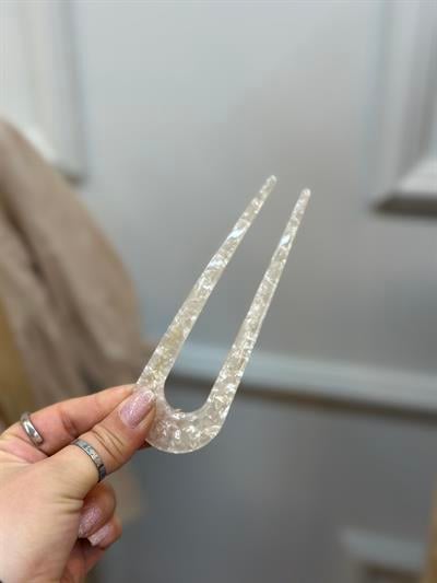 Ekru Sedefli Franch Pin Toka