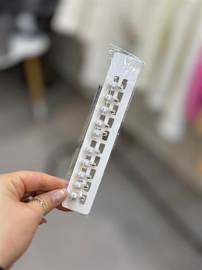 İncili Sedef Saç Küpesi