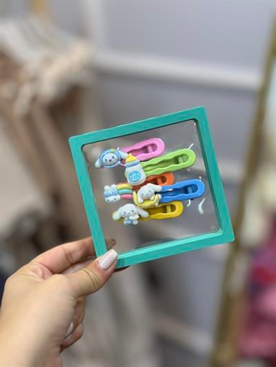 Yeşil Kutulu Klips Toka Seti