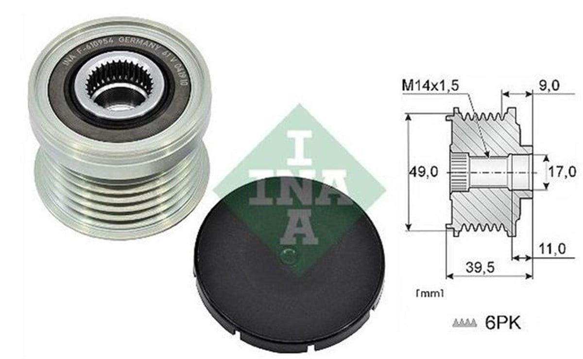 Alt.kasnağı 6kan Alfa Romeo Bmw Ford Ord Focus Transit Courier B-max Ym Bmw 1.16i 1.18i 1.20i F20 F21 F80 F31 | Ina 535036110