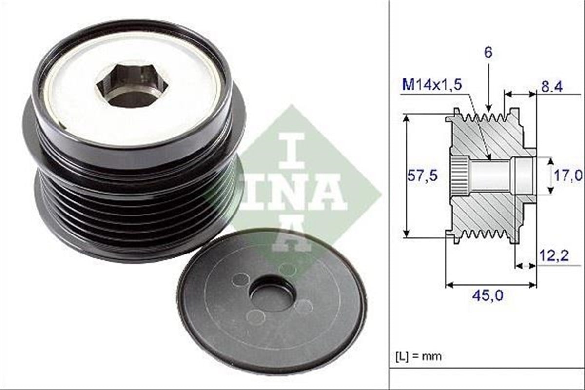 Alt.kasnağı 6kan Chevroke6 Jeep Cherokee Iı 2.5 Crd/ 2.8 Crd 4x4 920720 920615 6 Kanal Denso 920720 225b3 | Ina 535017410