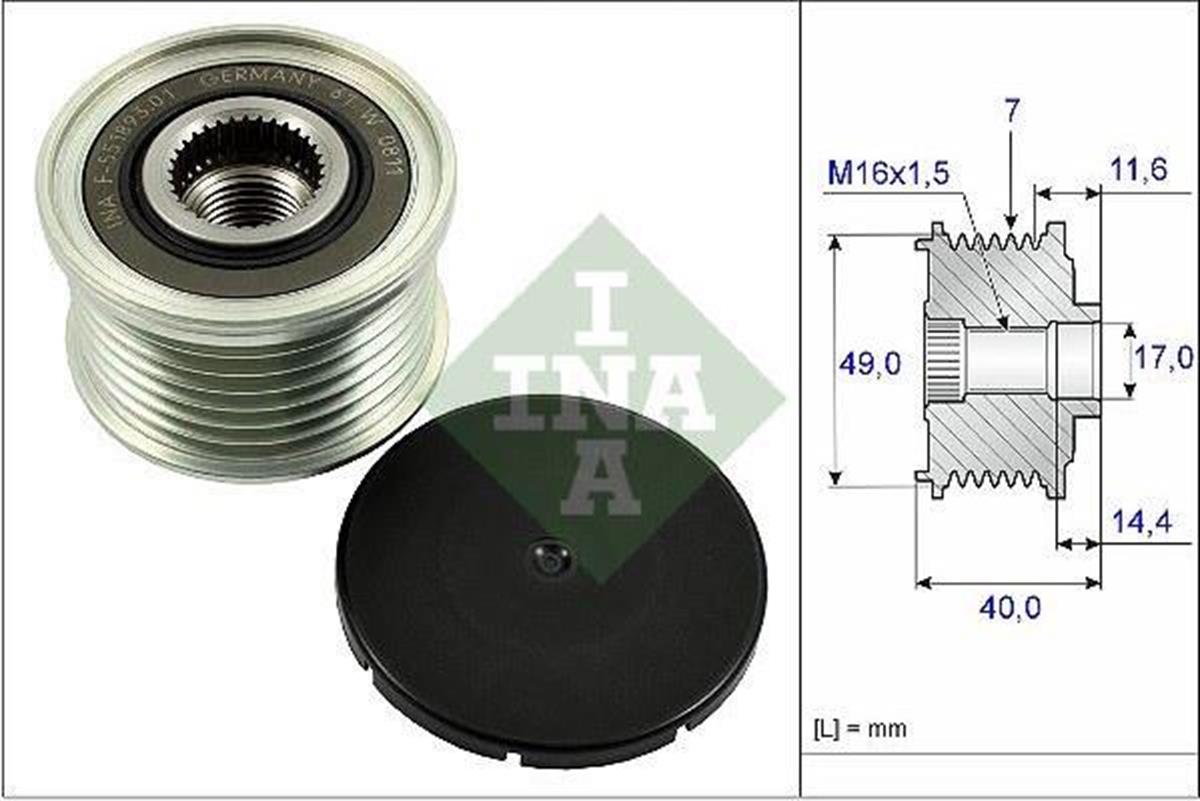 Alt.kasnağı 7kan Bmw X5 12317560988 12317560989 12317560990 | Ina 535025410